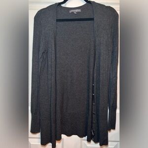 Forever 21 Long-Sleeve Button V-Neck Cardigan- Grey/ Size Medium
